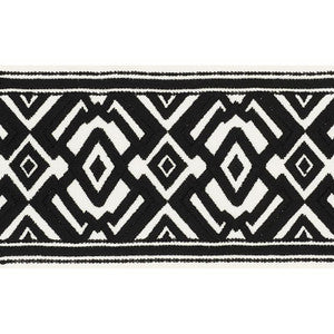 Schumacher Trim Avalon Tape Black On Ivory 70661