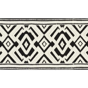Schumacher Trim Avalon Tape Ivory On Black 70662