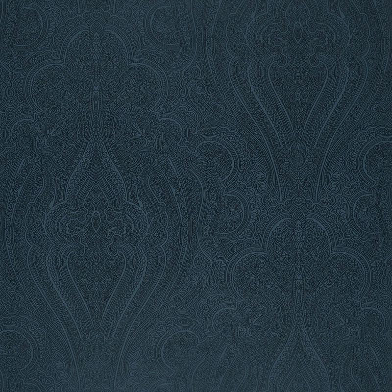 Breckenridge Paisley Lapis 5006241 by Schumacher Designer Wallpaper Luxe Lodge 27.0" - Swanky Fabrics -