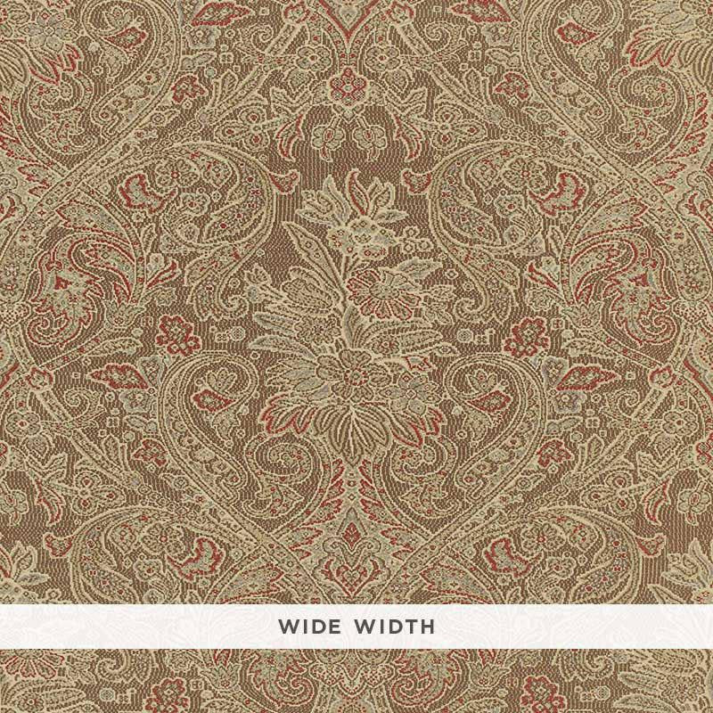 Sinclair Paisley Vicuna 5006251 by Schumacher Designer Wallpaper Luxe Lodge 27.0" - Swanky Fabrics -