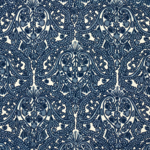 Schumacher Fabric Claremont Crewel Embroidery Delft 64310