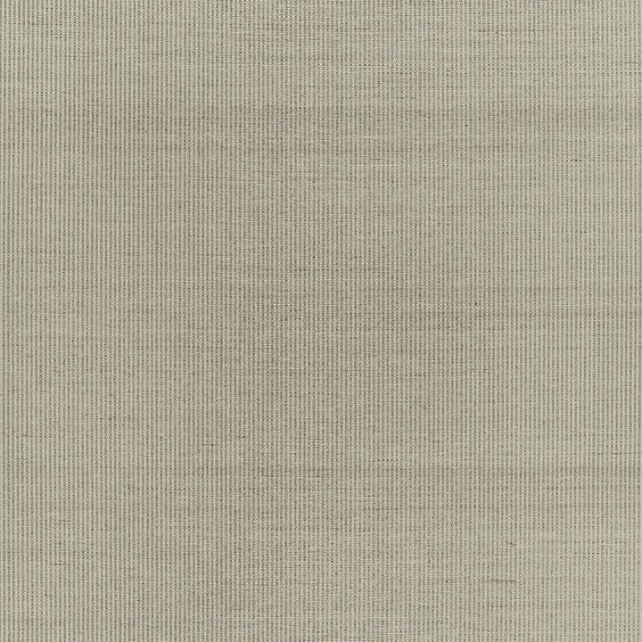 Harshaw Pinstripe Sisal Fog 5006162 by Schumacher Designer Wallpaper Luxe Lodge - Swanky Fabrics -
