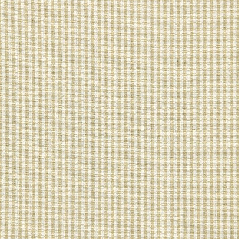 Barnet Cotton Check Flax 64620 by Schumacher Designer Fabric Chroma - Swanky Fabrics -