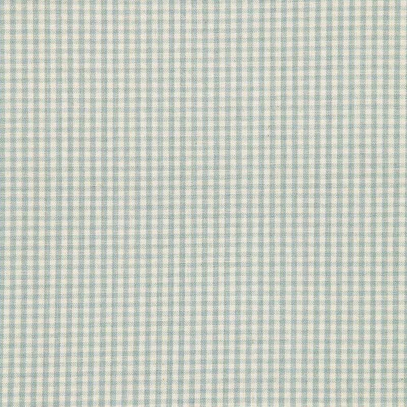 Barnet Cotton Check Aqua 64622 by Schumacher Designer Fabric Chroma - Swanky Fabrics -