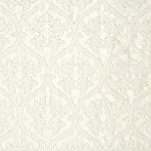 Schumacher Fabric Ravenna Embroidery Silver 64743