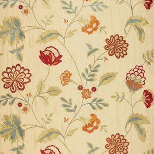 Schumacher Fabric Palampore Embroidery Biscuit 64842
