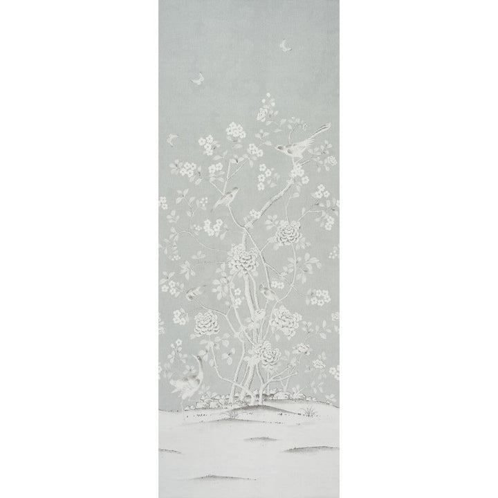 Chinois Palais Panel Grisaille 5007125 by Schumacher Designer Wallpaper Mary Mcdonald 51.75" - Swanky Fabrics -