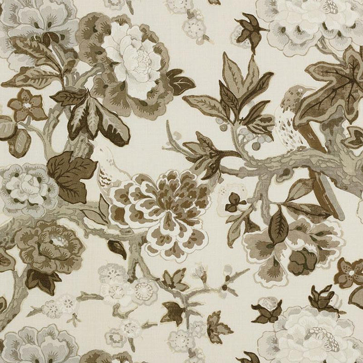 Bermuda Blossoms Snow 175871 by Schumacher Designer Fabric Mary Mcdonald 27.12" - Swanky Fabrics -