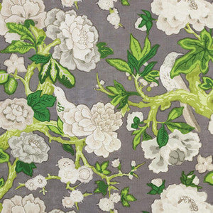 Schumacher Fabric Bermuda Blossoms Slate 175872