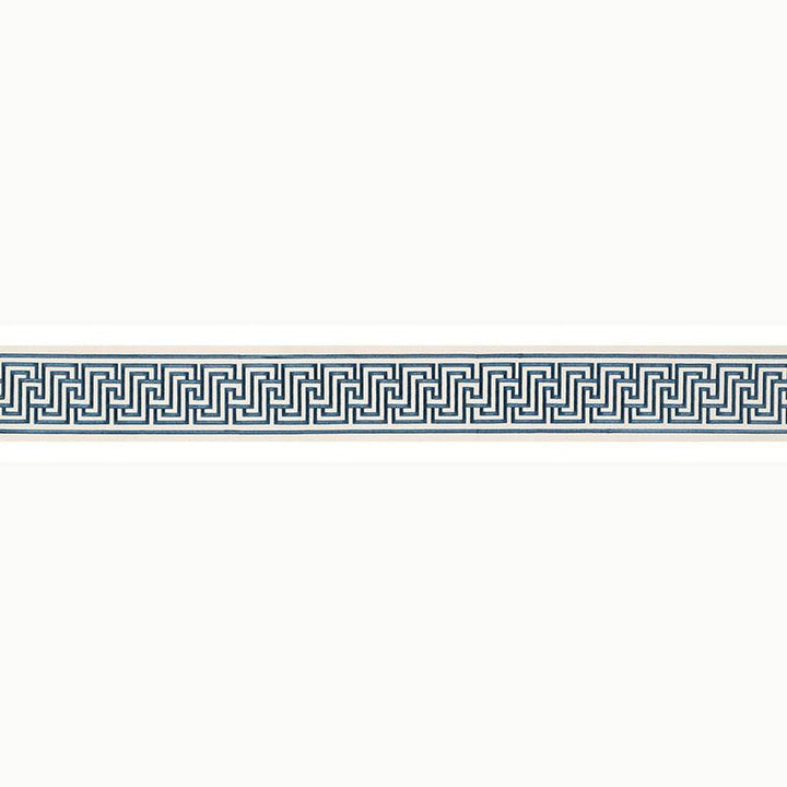 Labyrinth Tape Bleu 66143 by Schumacher Designer Trim Mary Mcdonald 2.5" - Swanky Fabrics -