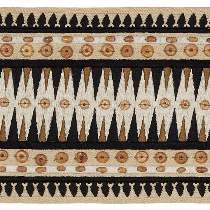 Tahiti Tape Lava Black 69310 by Schumacher Designer Trim Mary Mcdonald - Swanky Fabrics -