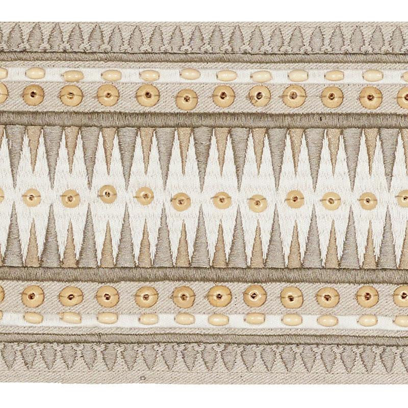 Tahiti Tape Sea Oyster 69311 by Schumacher Designer Trim Mary Mcdonald - Swanky Fabrics -