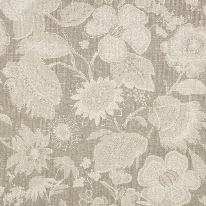 Tikki Garden Linen Sea Oyster 175850 by Schumacher Designer Fabric Mary Mcdonald 26.5" - Swanky Fabrics -