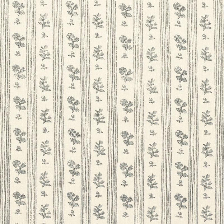 Cabanon Stripe Gris 175961 by Schumacher Designer Fabric Country Chic 6.0" - Swanky Fabrics -