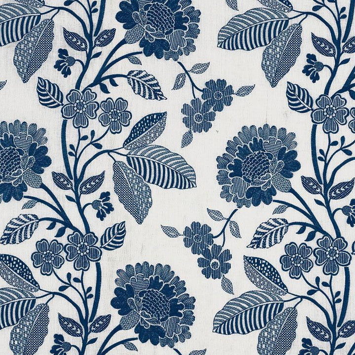 Elspeth Indigo 69162 by Schumacher Designer Fabric Country Chic 26.25" - Swanky Fabrics -