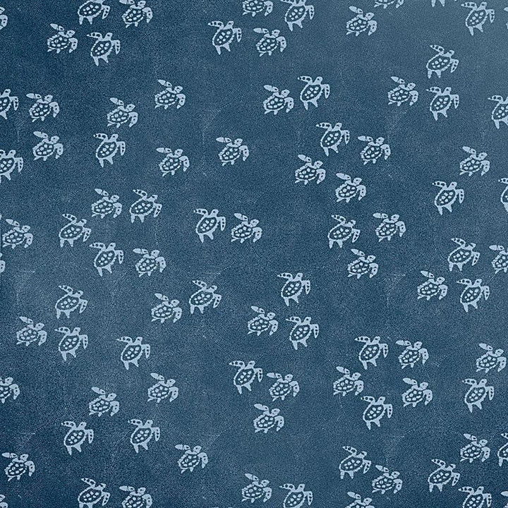 Painted Turtles Indoor/Outdoor Aegean 175890 by Schumacher Designer Fabric Steel Magnolia 53.12" - Swanky Fabrics -