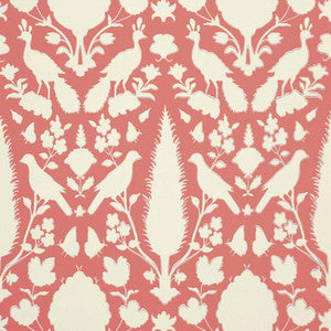 Schumacher Wallpaper Chenonceau Coral 5004125