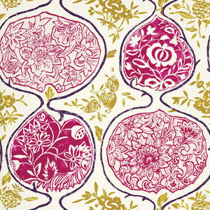 Schumacher Wallpaper Katsugi Fuchsia & Chartreuse 5006963