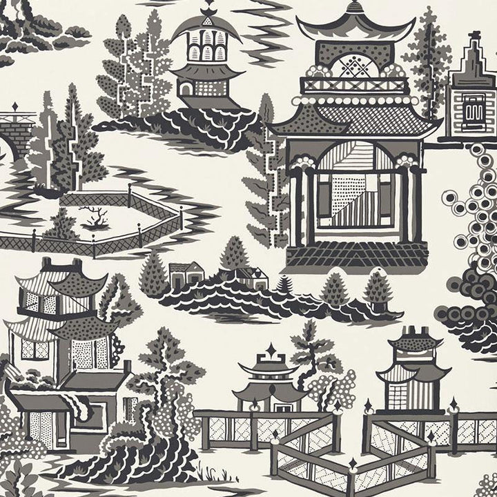 Nanjing Smoke 5006913 by Schumacher Designer Wallpaper Exuberant Prints 27.0" - Swanky Fabrics -