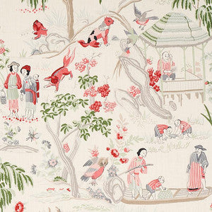 Schumacher Fabric Yangtze River Ivory 176774