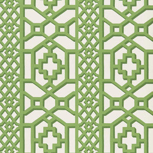 Schumacher Wallpaper Zanzibar Trellis Jade 5006941