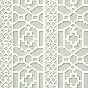 Schumacher Wallpaper Zanzibar Trellis Cloud 5006943
