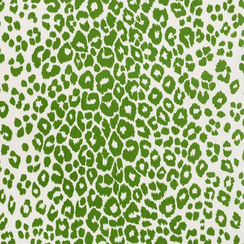 Iconic Leopard Indoor/Outdoor Green 177322 by Schumacher Designer Fabric Indoor/Outdoor: Prints & Wovens 27.25" - Swanky Fabrics -