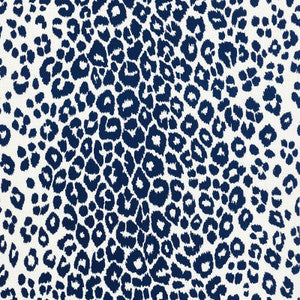 Schumacher Fabric Iconic Leopard Indoor/Outdoor Navy 177323
