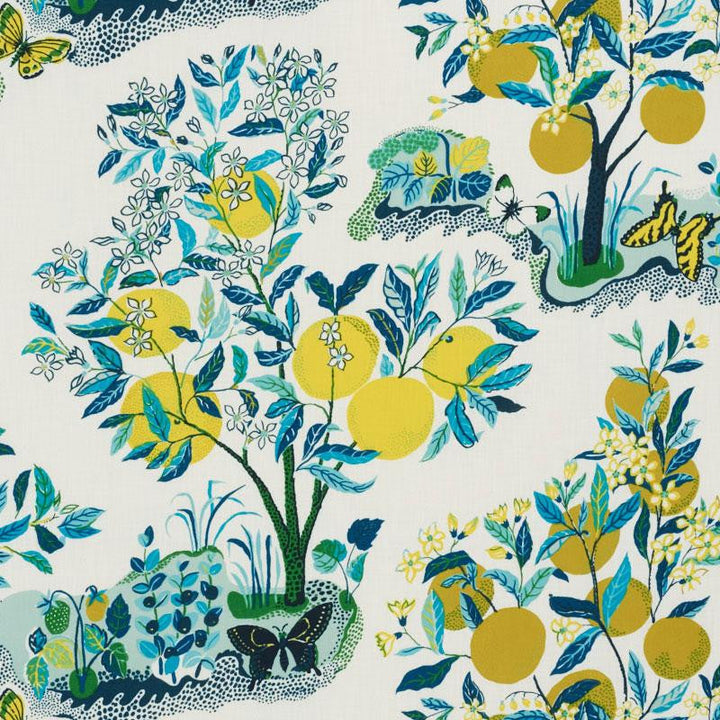 Citrus Garden Indoor/Outdoor Pool 177331 by Schumacher Designer Fabric Indoor/Outdoor: Prints & Wovens 52.5" - Swanky Fabrics -