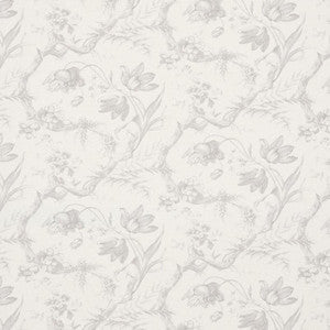 Schumacher Fabric Toile De Fleurs Grisaille 177401