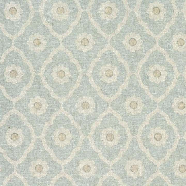 Soundess Blue SOUN001 by Schumacher Designer Fabric Veere Grenney 5.75" - Swanky Fabrics -