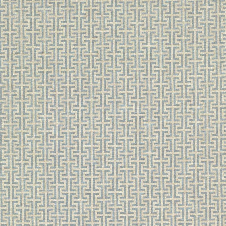 Temple Blue TEMP001 by Schumacher Designer Fabric Veere Grenney 2.38" - Swanky Fabrics -