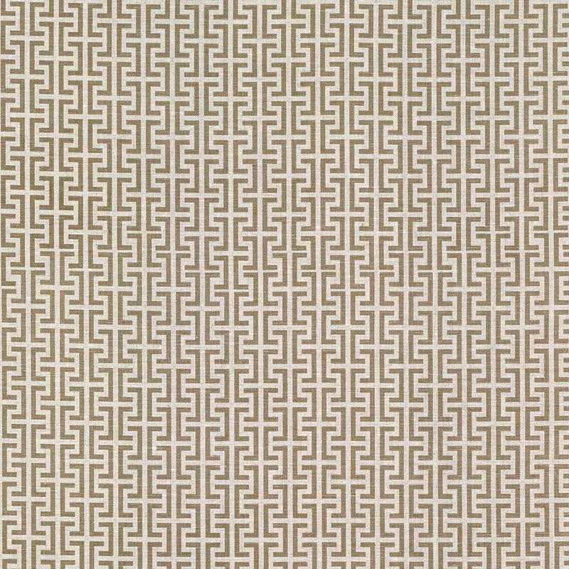 Temple Brown TEMP002 by Schumacher Designer Fabric Veere Grenney 2.38" - Swanky Fabrics -
