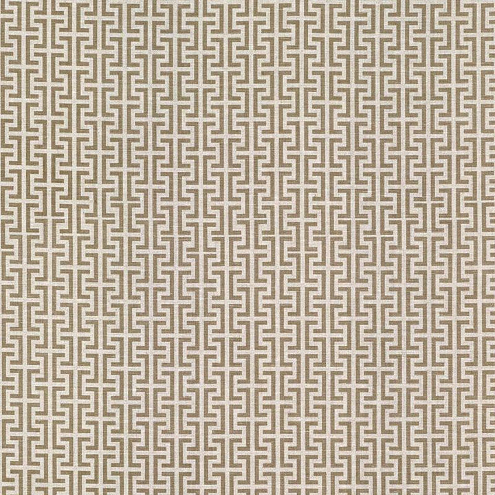 Temple Brown TEMP002 by Schumacher Designer Fabric Veere Grenney 2.38" - Swanky Fabrics -