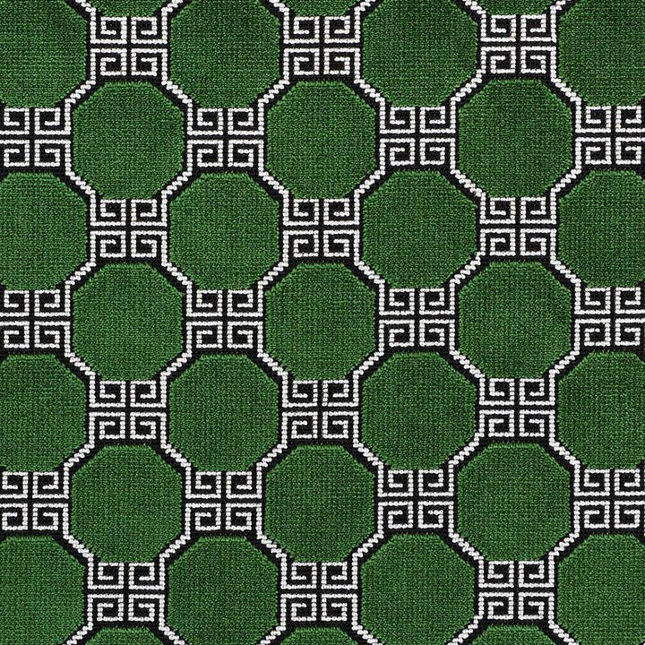 Octavia Velvet Emerald 72792 by Schumacher Designer Fabric Orient Express 2.5" - Swanky Fabrics -