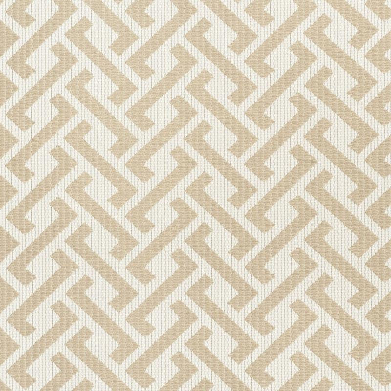 Fresh Air Indoor/Outdoor Sand 73121 by Schumacher Designer Fabric Indoor/Outdoor: Prints & Wovens 4.5" - Swanky Fabrics -