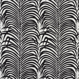 Schumacher Fabric Zebra Palm Indoor/Outdoor Black 73173