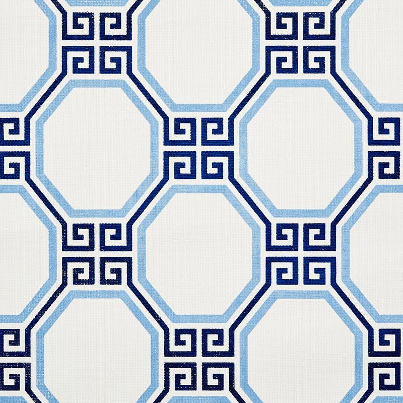 Octavia Paperweave Marine 5008890 by Schumacher Designer Wallpaper Orient Express 11.25" - Swanky Fabrics -