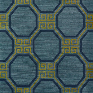Schumacher Wallpaper Octavia Sisal Peacock 5008932