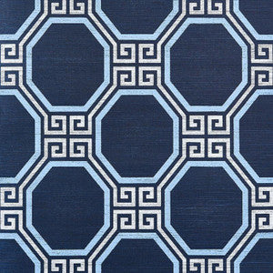 Schumacher Wallpaper Octavia Sisal Navy 5008933