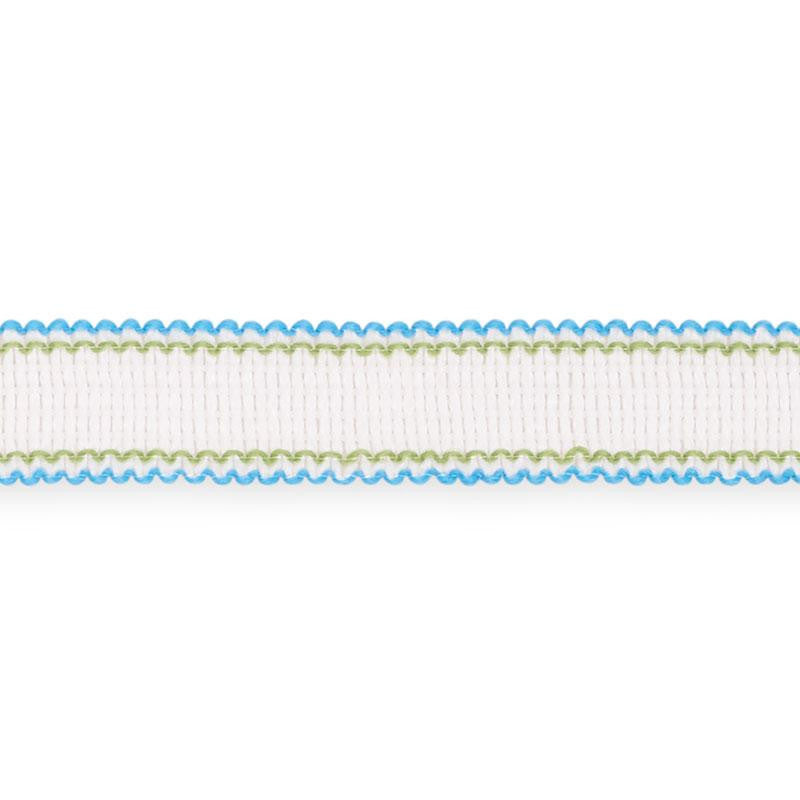 Filippa Tape Indoor/Outdoor Aqua 73571 by Schumacher Designer Trim Isola Indoor/Outdoor - Swanky Fabrics -