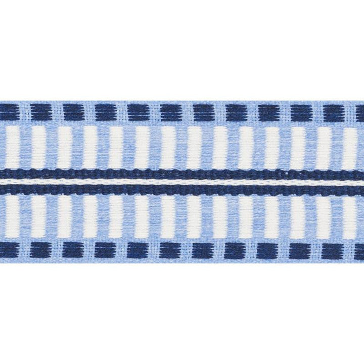 Jacobsen Tape Indoor/Outdoor Chambray 73631 by Schumacher Designer Trim Indoor/Outdoor: Prints & Wovens - Swanky Fabrics -