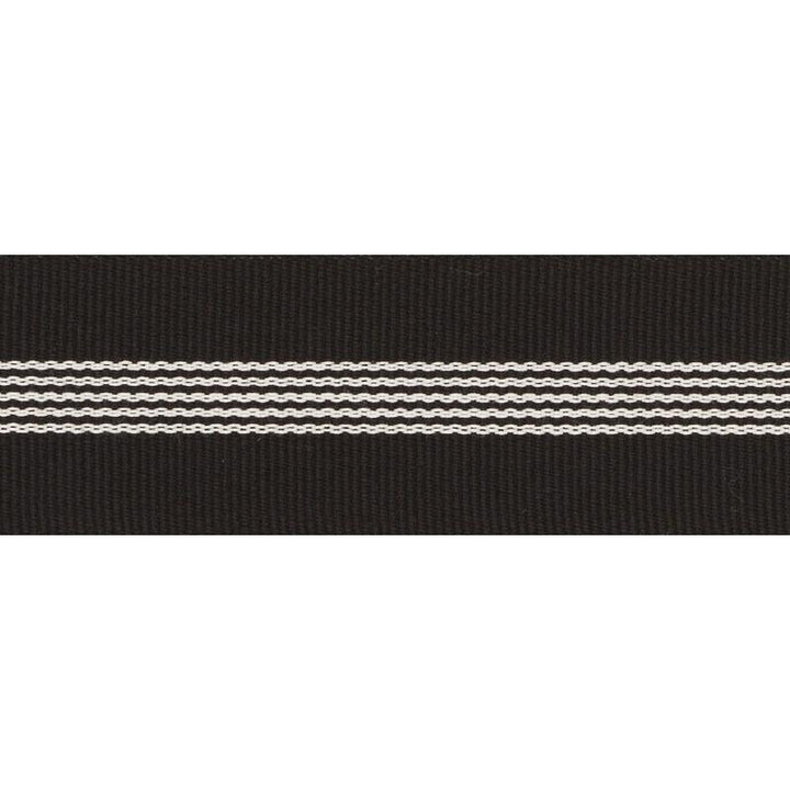 Nilsson Tape Indoor/Outdoor Black 73643 by Schumacher Designer Trim Indoor/Outdoor: Prints & Wovens - Swanky Fabrics -