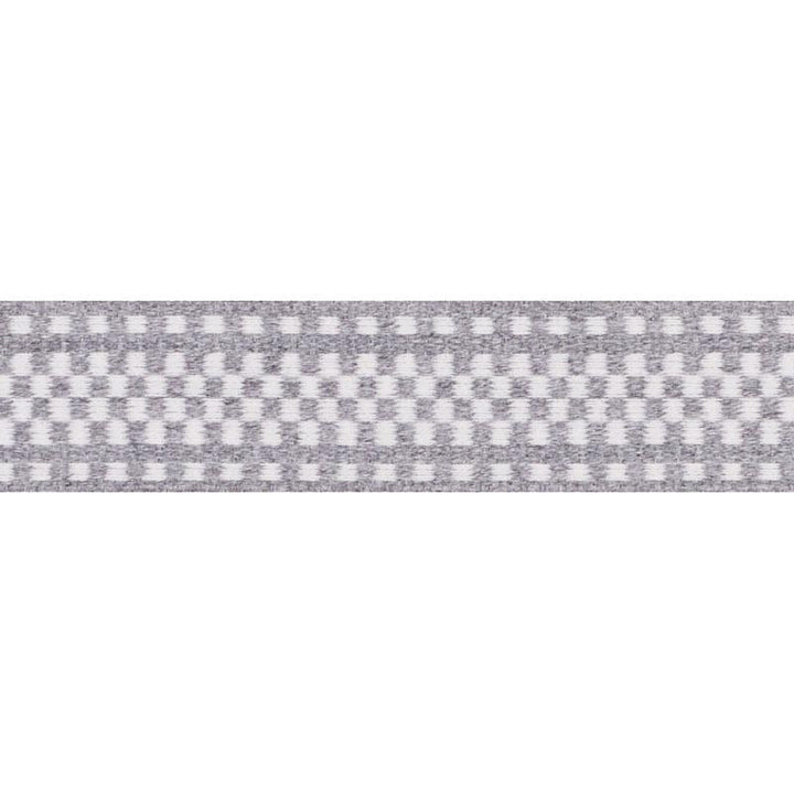 Marta Tape Indoor/Outdoor Grey 73650 by Schumacher Designer Trim Indoor/Outdoor: Prints & Wovens - Swanky Fabrics -