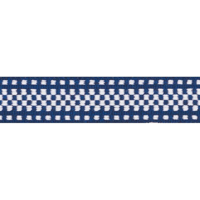 Marta Tape Indoor/Outdoor Navy 73653 by Schumacher Designer Trim Indoor/Outdoor: Prints & Wovens - Swanky Fabrics -