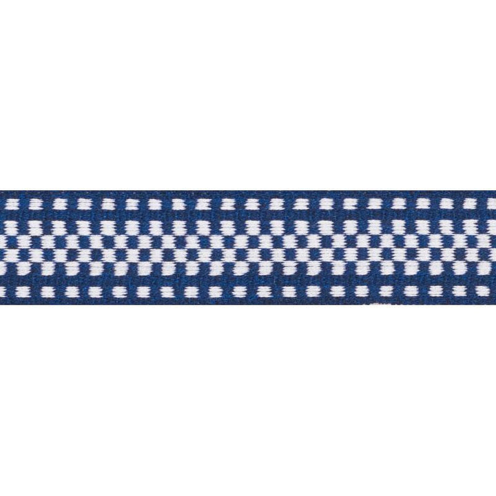 Marta Tape Indoor/Outdoor Navy 73653 by Schumacher Designer Trim Indoor/Outdoor: Prints & Wovens - Swanky Fabrics -
