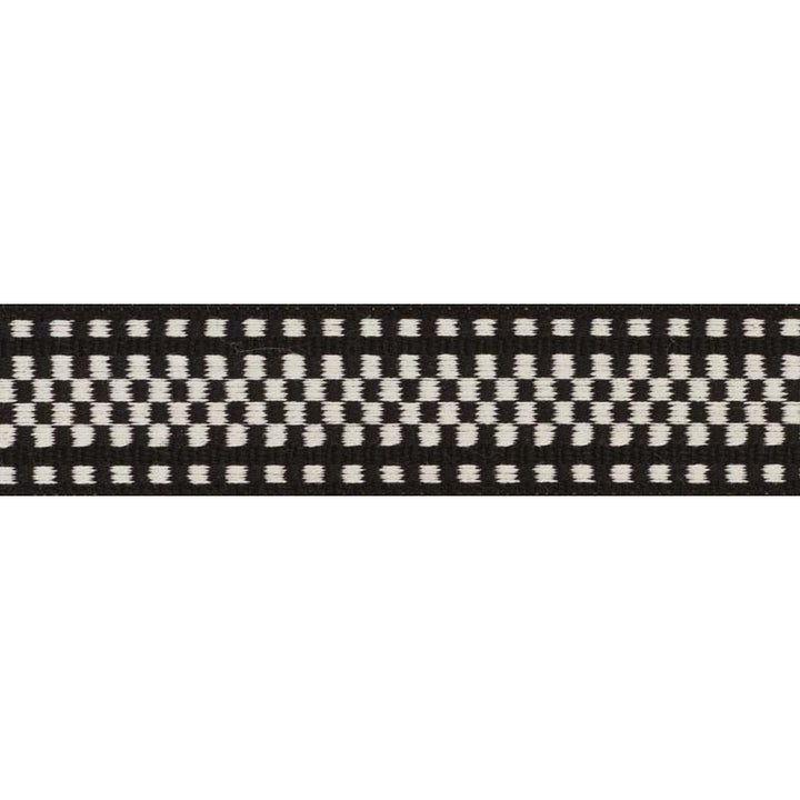 Marta Tape Indoor/Outdoor Black 73654 by Schumacher Designer Trim Indoor/Outdoor Ii: Prints & Wovens - Swanky Fabrics -
