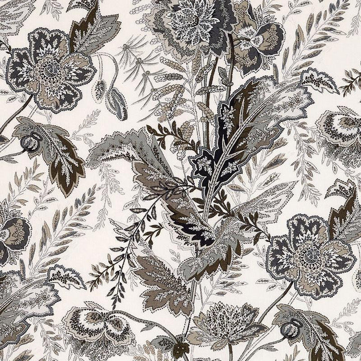Sandoway Vine Charcoal 174545 by Schumacher Designer Fabric Schumacher Classics 18.0" - Swanky Fabrics -