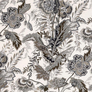Schumacher Fabric Sandoway Vine Charcoal 174545