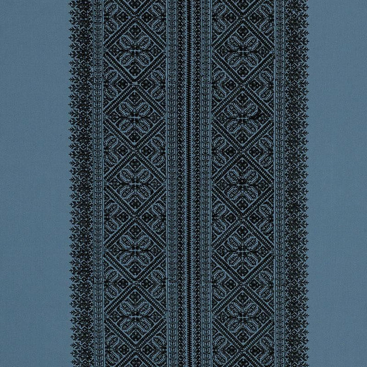 Toledo Embroidery Midnight 69731 by Schumacher Designer Fabric Couture 26.0" - Swanky Fabrics -